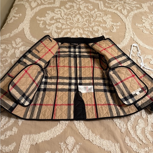 Burberry Black Quilted Kids Jacket size 10y and size medium Burberry skirt. - Picture 6 of 11